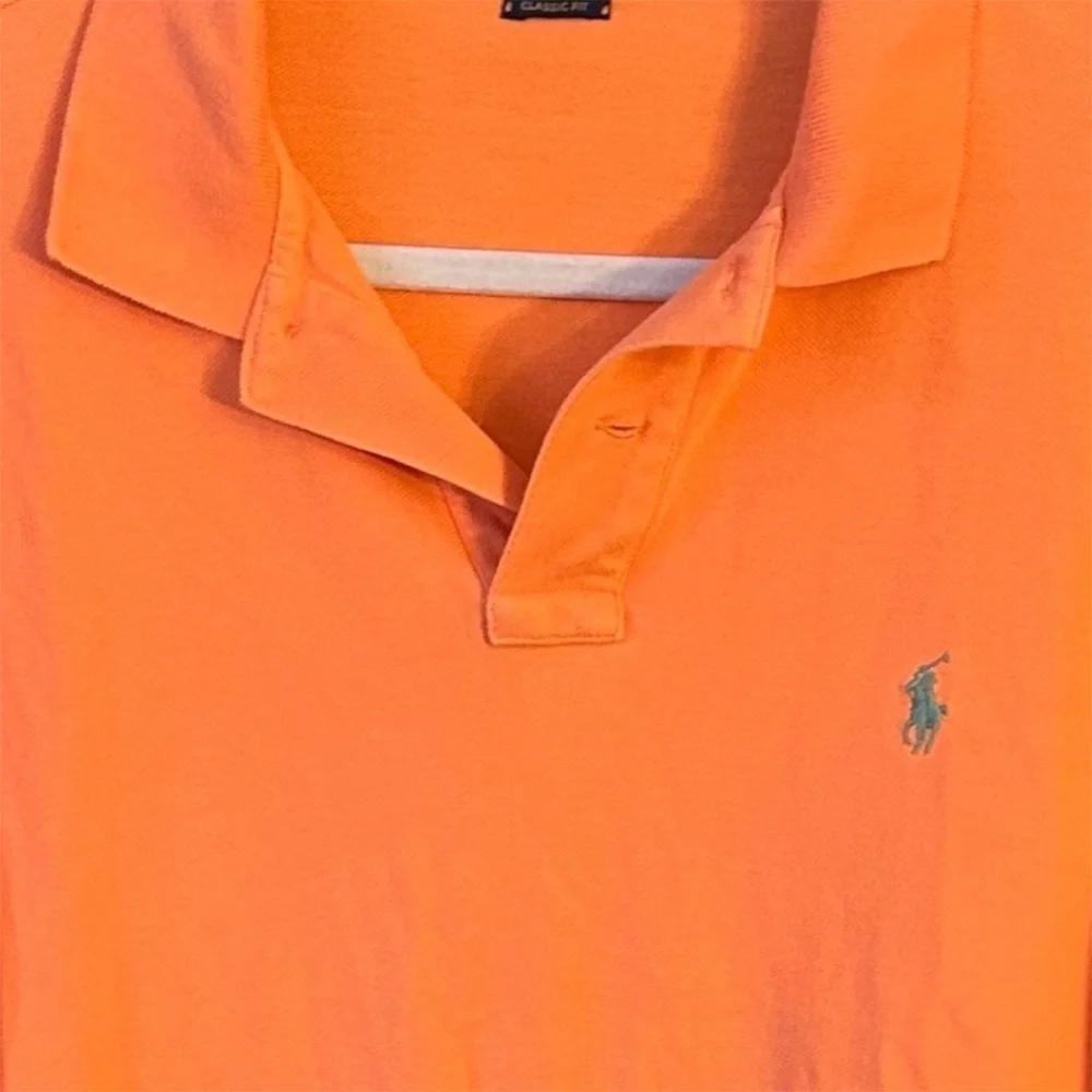 Ralph Lauren Men's Bright Orange Polo Shirt